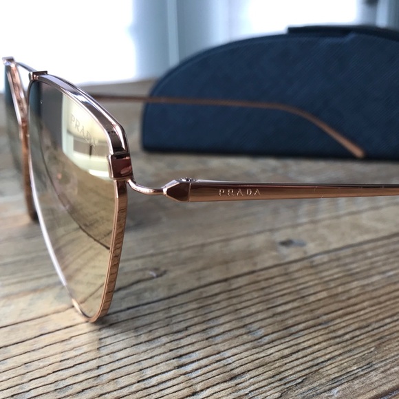 PRADA 62mm Gradient Aviator Sunglasses NWT NWB - Picture 6 of 6